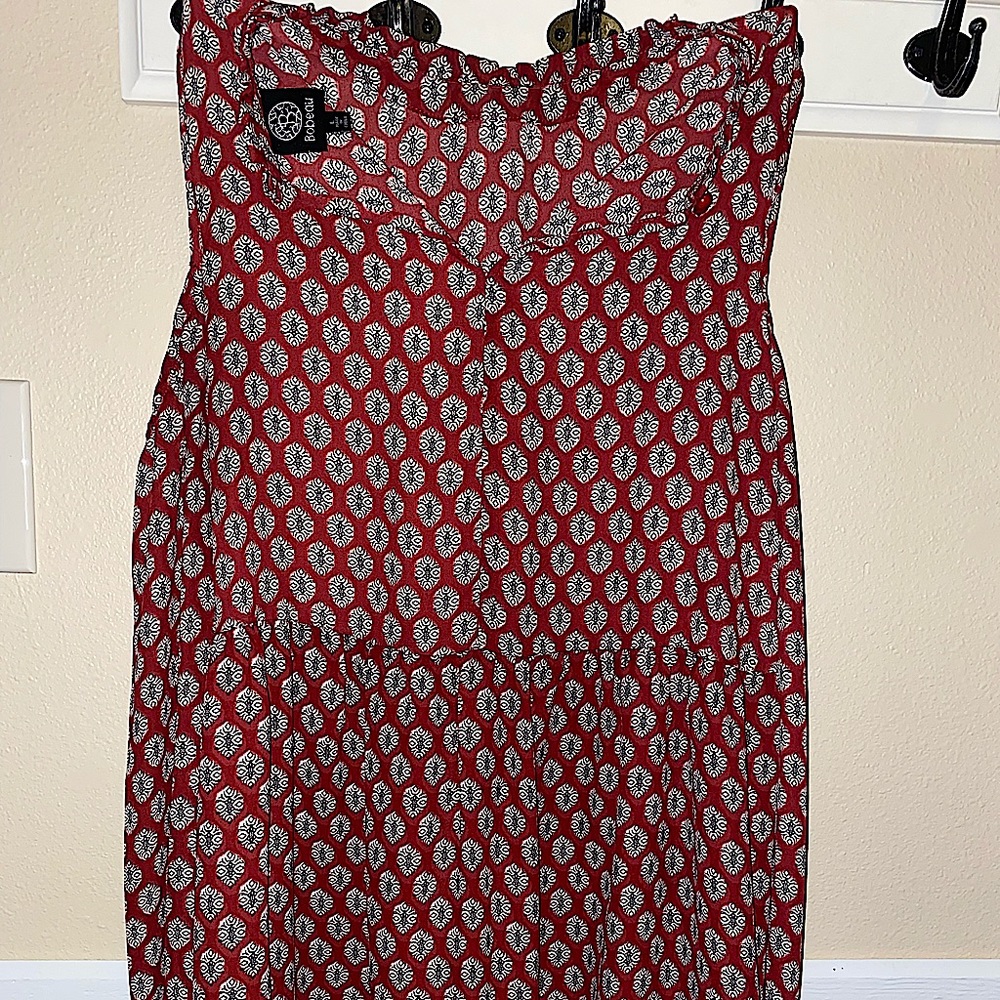 Women’s Long Sleeve “Bobeau” Blouse Color: Red/White Size: Large (Brand New)